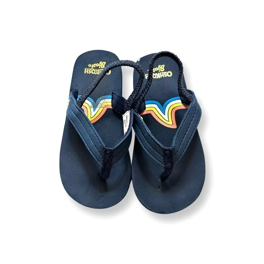 ⭐️ 5 for $25 OshKosh B’Gosh Navy Blue Flip Flop Kids Sandals Size L (9–10)